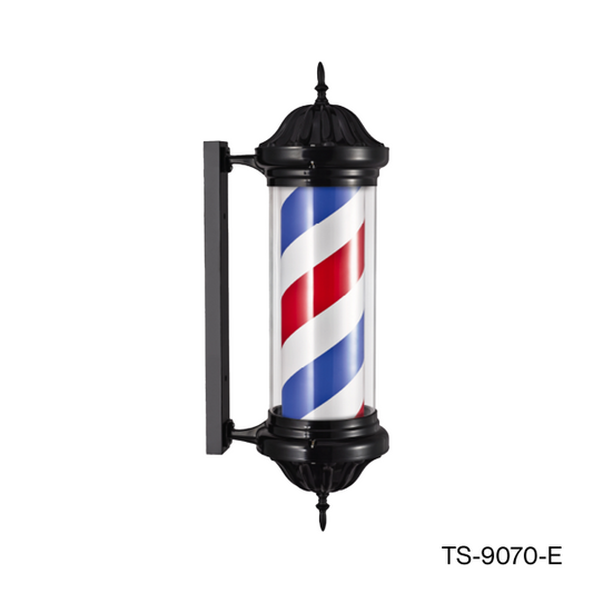 Barber Pole Barbier Paal Kapperspaal Black 79cm 9070-E