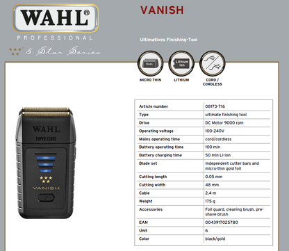 Wahl Vanish Shaver 5-Star