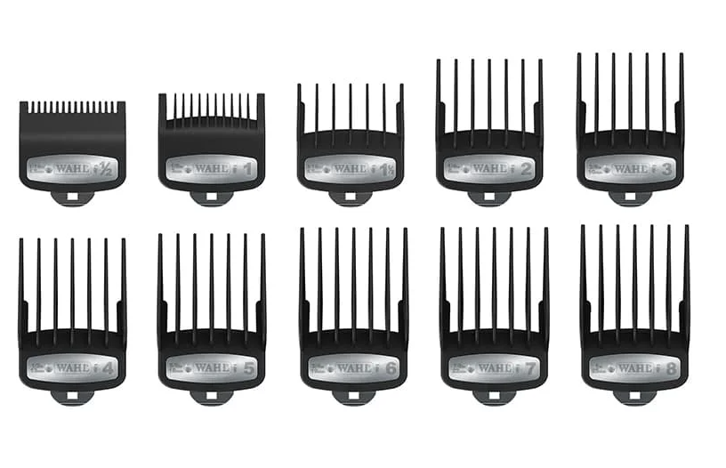 Wahl Premium Cutting Guides #1-8 Incl. Organizer Opzetkammen set