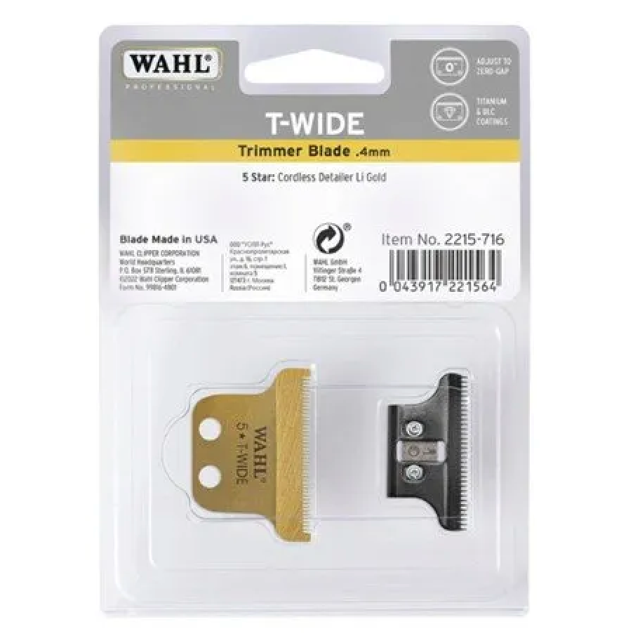 Wahl Blade T-Wide Snijblad Snijmes Gold